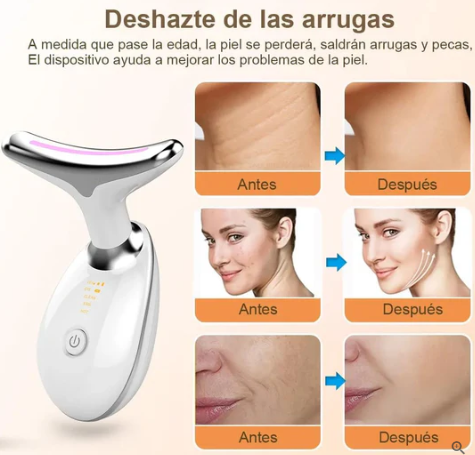 LEDerm® Masajeador Facial Reductor de Arrugas, Flacidez y Papada